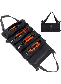 PROMASS Tool Roll, Small Tool Bag With Detachable Pouches,Canvas Tool Bags,Small Tool Bag,Heavy Duty Roll Up Tool Bag With 5 Tool Pouches,Wrench Roll Tool Roll Organizers For Mechanic, Carpenter, Electrician  - Image 1