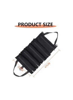PROMASS Tool Roll, Small Tool Bag With Detachable Pouches,Canvas Tool Bags,Small Tool Bag,Heavy Duty Roll Up Tool Bag With 5 Tool Pouches,Wrench Roll Tool Roll Organizers For Mechanic, Carpenter, Electrician  - Image 5