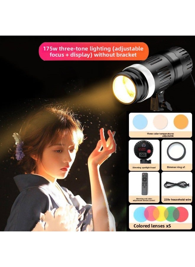 Photography Live Photo Character Backlighting Clear Atmosphere Spotlight Lighting Outline-Light Source Color:Hair Cord Lamp Three-tone Light (adjustable Focus + Display) 175w - Image 1