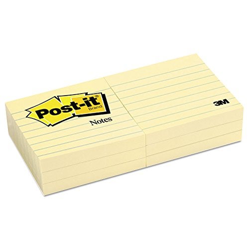 Post It ملاحظات بوست-إت، 3 بوصة × 3 بوصة، 6 دفاتر ملاحظات لاصقة مخططة، 100 ورقة لكل دفتر، الملاحظة الصفراء الكلاسيكية، مستلزمات مدرسية ومنتجات مكتبية - Image 4