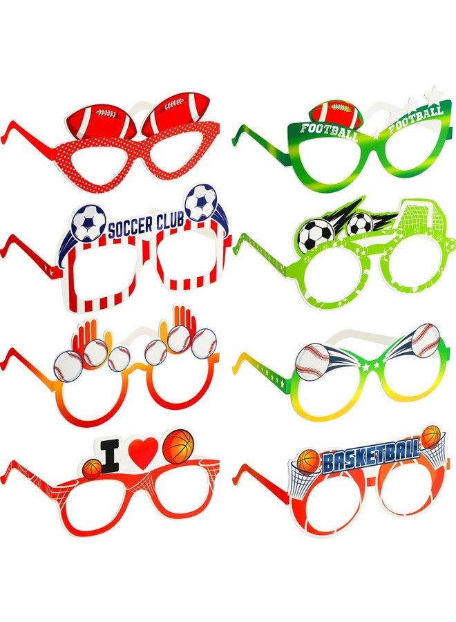 ووانجر 32 قطعة من لوازم حفلات أعياد الميلاد ذات الطابع الرياضي وكرة السلة والكرة الطائرة والنظارات الورقية ودعائم كشك الصور وكرات الرياضة وديكورات أعياد الميلاد للأطفال والأولاد والبنات - Image 1