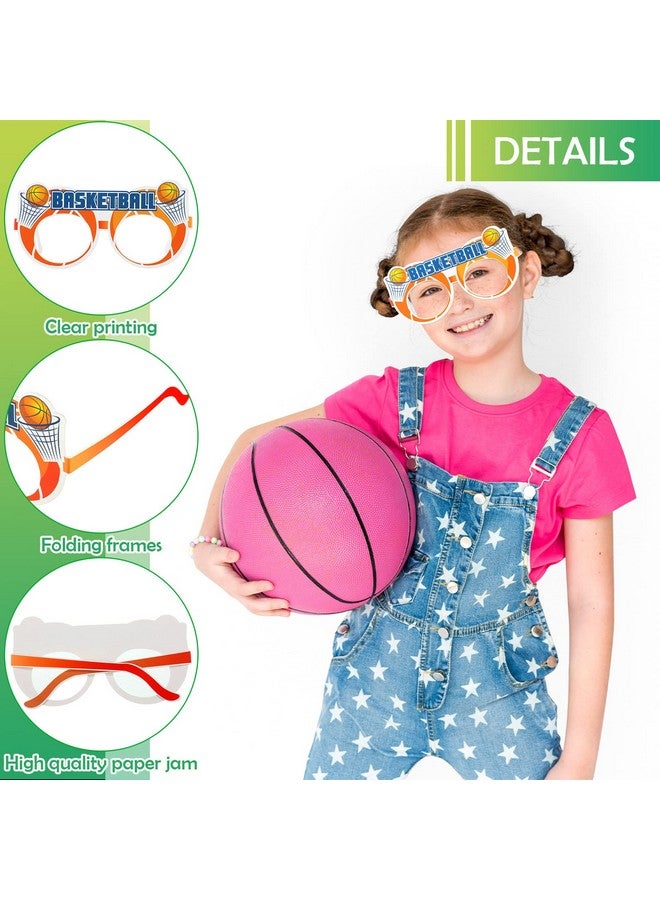 ووانجر 32 قطعة من لوازم حفلات أعياد الميلاد ذات الطابع الرياضي وكرة السلة والكرة الطائرة والنظارات الورقية ودعائم كشك الصور وكرات الرياضة وديكورات أعياد الميلاد للأطفال والأولاد والبنات - Image 5