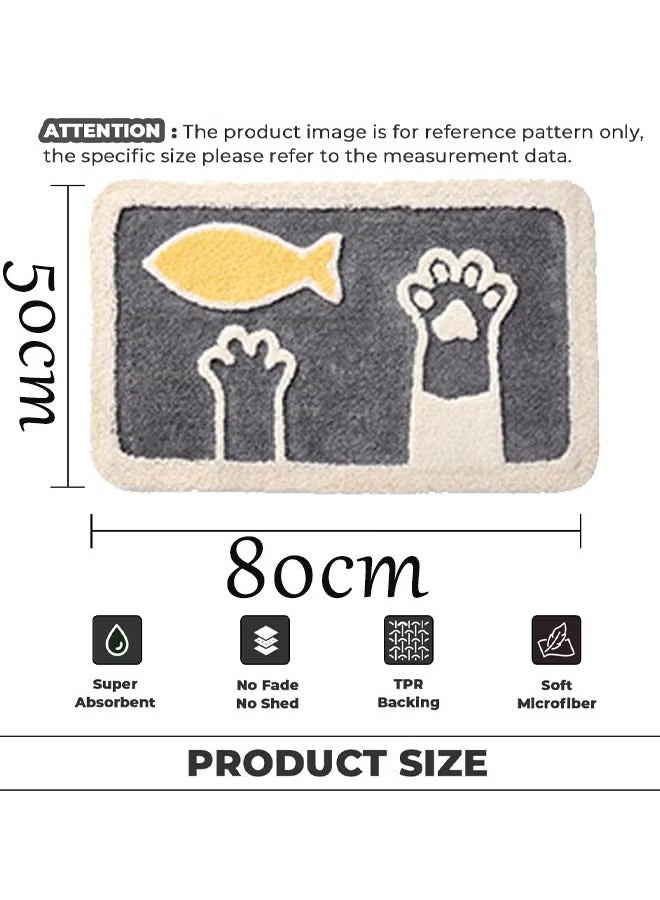 إتش كيو جيمنغ سجادة حمام، سجادة حمام فاخرة، سجادة حمام فاخرة فائقة النعومة ماصة، سجادة حمام مريحة غير قابلة للانزلاق، سجادة للحوض، الدش، غرفة الاستحمام، يمكن غسلها في الغسالة - Image 2