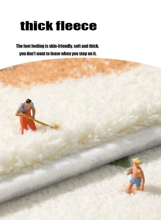 إتش كيو جيمنغ سجادة حمام، سجادة حمام فاخرة، سجادة حمام فاخرة فائقة النعومة ماصة، سجادة حمام مريحة غير قابلة للانزلاق، سجادة للحوض، الدش، غرفة الاستحمام، يمكن غسلها في الغسالة - Image 4