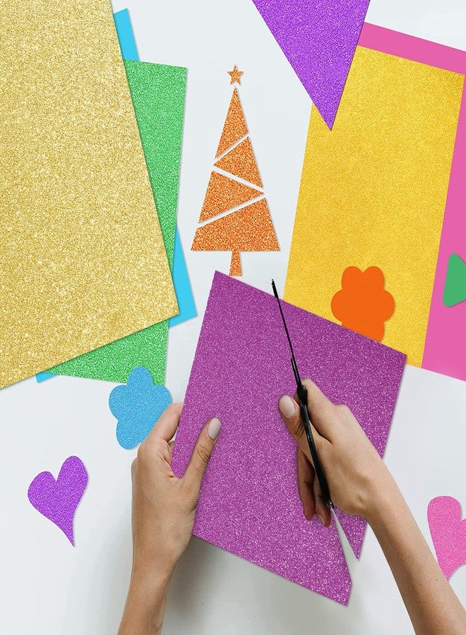 Bonmiy Glitter Cardstock 12" x 12", Colored Cardstock Paper for Cricut, Thick Card Stock for Card Making, Scrapbooking, Craft, Christmas Decorations, Holiday Party Supplies(280Gsm 40Sheets 20Colors) - Image 5