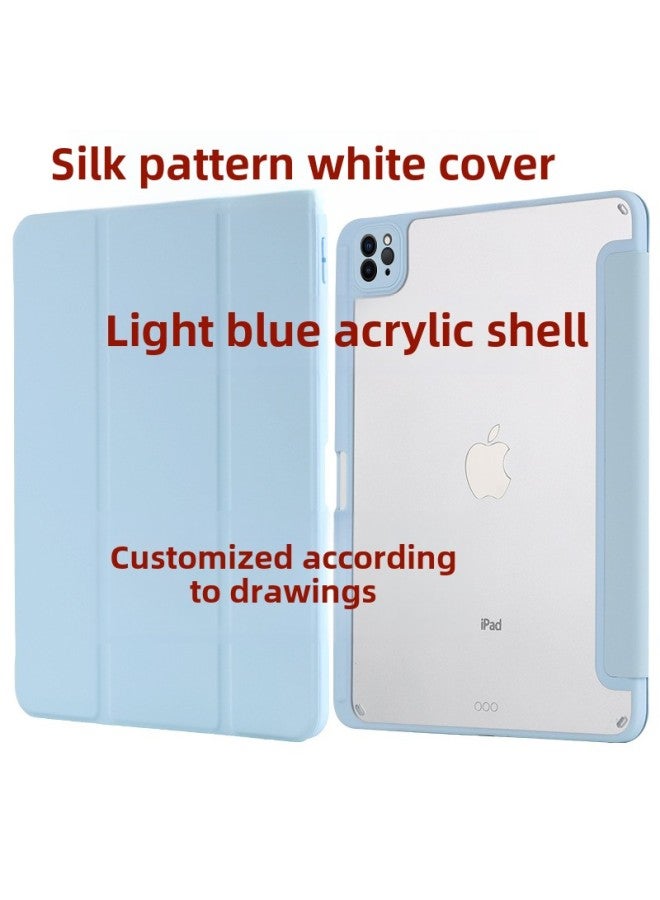 For 2024 Acrylic Ipadair13 Tablet 10.2 Computer Mini6 Protective Case 11 Inch Leather Case-Color:Rotating Solid Black Soft Edge Acrylic Plate To Map Custom-Applicable Model:Ipadair6 13inch 2024/ipad 2020 Model 12.9inch Universal - Image 2