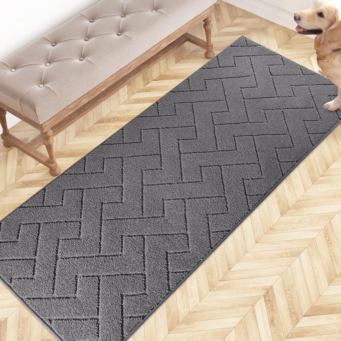 DIRT TRAPPER INDOOR DOOR MAT 60 X 150 CM MACHINE WASHABLE ENTRANCE RUG DOG DOORMAT NONSLIP INSIDE RUNNER RUG FOR KITCHEN HALLWAY ENTRYWAY