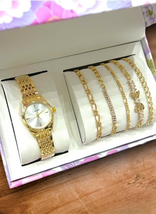 طقم هدية ساعة يد نسائية ضد الماء وبجودة عالية - pzsku/Z3708C0D712FF235779DBZ/45/_/1694642511/dd6e30fd-9a4e-4bef-905d-e8b12d1c7f8d