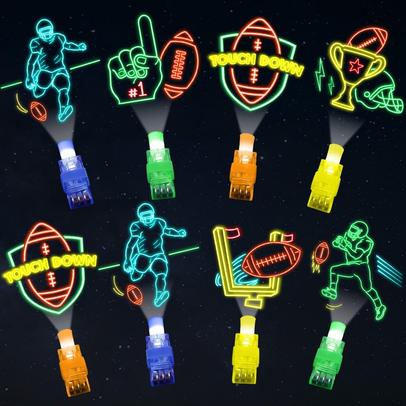 Oitnlaughter 36Pcs Football LED Finger Lights Sport Party Favors Glow in the Dark Light Up Finger Lights Rugby Themed Toys Bulk for Birthday Party Goodie Bag Stuffer Birthday Gifts Classroom Prize - Image 3