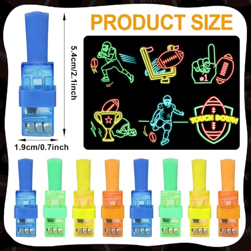 Oitnlaughter 36Pcs Football LED Finger Lights Sport Party Favors Glow in the Dark Light Up Finger Lights Rugby Themed Toys Bulk for Birthday Party Goodie Bag Stuffer Birthday Gifts Classroom Prize - Image 5