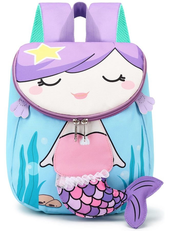 BLUBOON Toddlers Backpack for Girls Cute Preschool Backpack 3D Schoolbag Toddler Bookbag for Kids (Blue) - Image 1