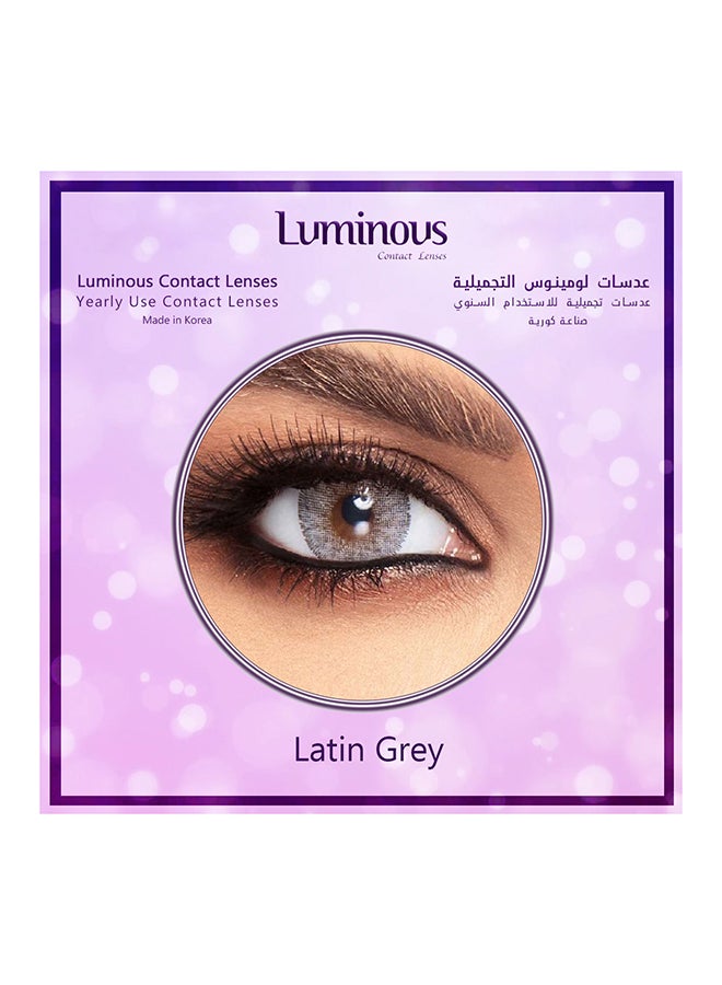 Luminous Unisex Disposable Contact Lenses LumLatinGrey-5.25 - Image 2