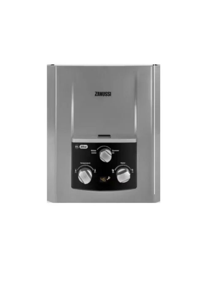 ZANUSSI Zanussi gas water heater 6 liters, silver - digital - without a chimney - with adapter - Natural gas only - 945105570 
