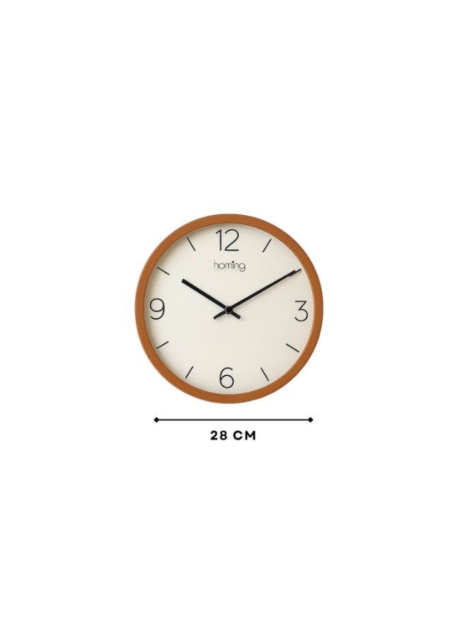 Retro Wood Look Wall Clock – Silent Modern Decorative Clock 28 cm - Image 3