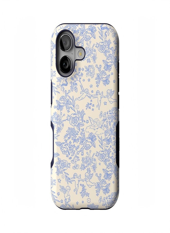 Casely iPhone 17 Case | Cupid's Canvas | Periwinkle Floral | Bold Protective Design | Compatible with MagSafe - Image 1
