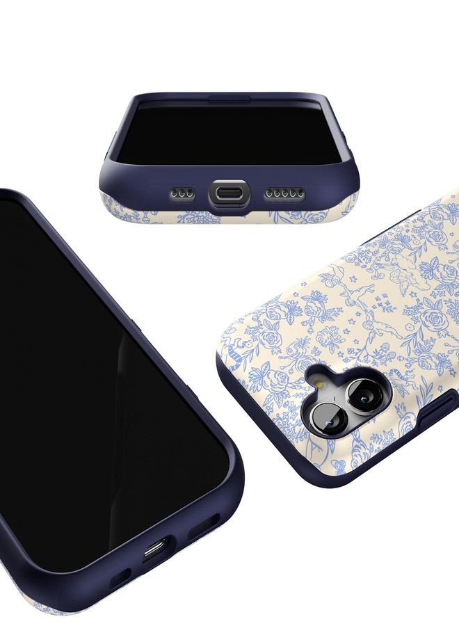Casely iPhone 17 Case | Cupid's Canvas | Periwinkle Floral | Bold Protective Design | Compatible with MagSafe - Image 3