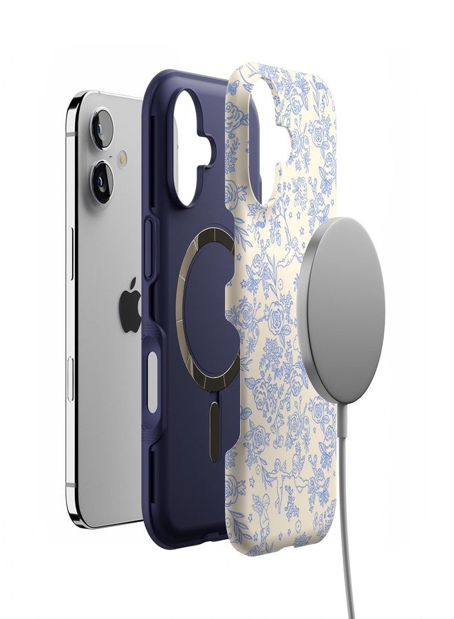 Casely iPhone 17 Case | Cupid's Canvas | Periwinkle Floral | Bold Protective Design | Compatible with MagSafe - Image 4