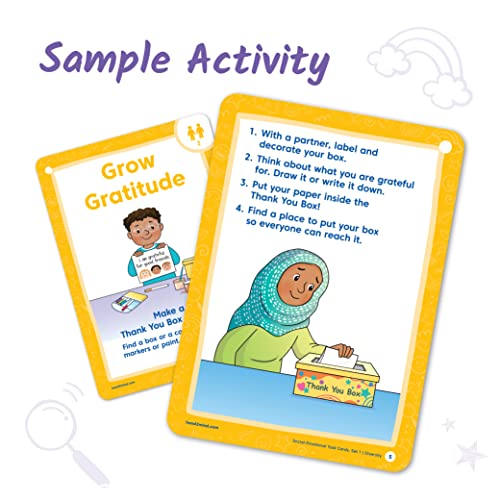 hand2mind Social Emotional Task Cards for Ages 3+, Social Emotional Learning, Play Therapy Toys for Counselors, Social Skills Activities for Kids, Conversation Starters, Emotional Regulation for Kids - Image 4