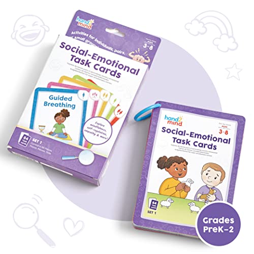 hand2mind Social Emotional Task Cards for Ages 3+, Social Emotional Learning, Play Therapy Toys for Counselors, Social Skills Activities for Kids, Conversation Starters, Emotional Regulation for Kids - Image 3