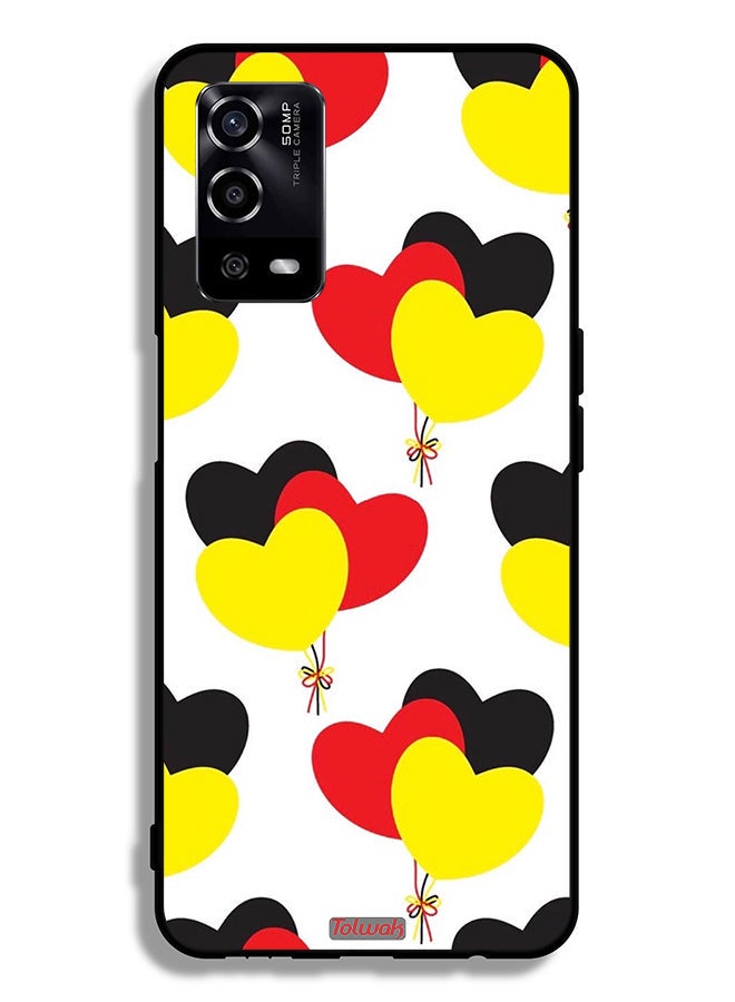 Tolwak Oppo A55 4G Protective Case Cover Three Hearts Bunch - Image 2