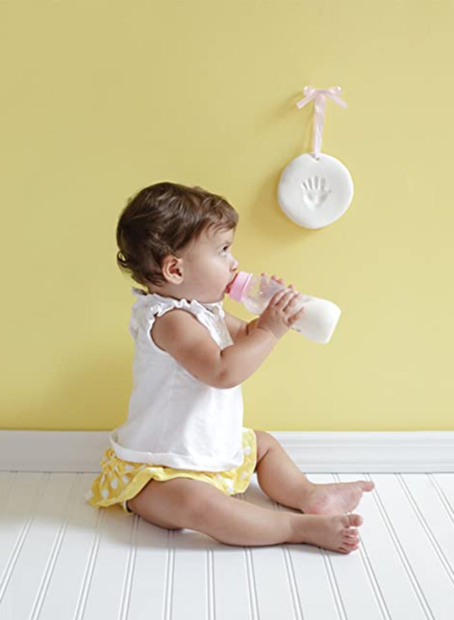 بيرل هيك طقم زينة تذكارية لبصمة يد الطفل وبصمة قدمه مع شريط، 7.4 × 6.6 × 1.7 بوصة - Image 4