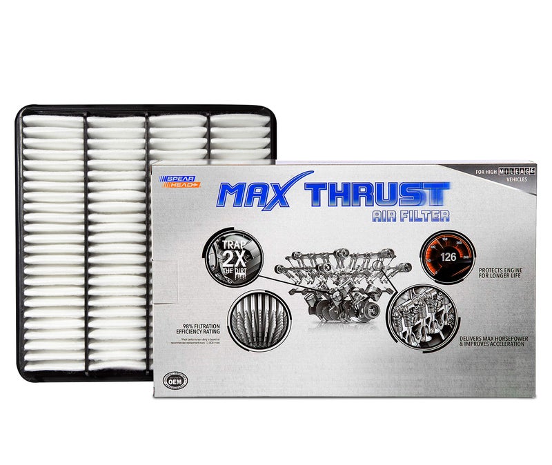 Spearhead MPG Defense Max Thrust Engine Air Filter For All Mileage Vehicles Fits Like OEM Restores MPG Acceleration MT343