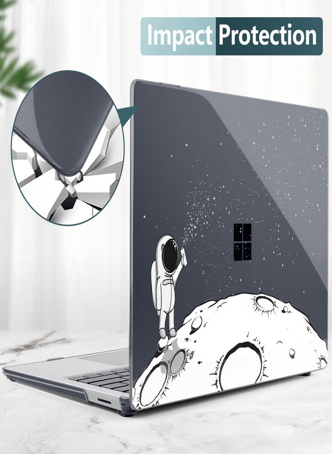 DONGKE Case for Microsoft Surface Laptop (2024), Windows 11 Copilot+ PC, 13.8 Inch Touchscreen Display, Protective Plastic Hard Shell Case with Keyboard Cover & Screen Protector - Butterfly & Flower - Image 5