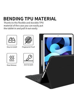 UCHUANG iPad Keyboard Case with Arabic English Bluetooth Keyboard & Wireless Mouse for iPad Air 6th 11 Inch M2 (2024) iPad Air 5th 10.9 Inch (2022)/Air 4th 10.9 Inch (2020) iPad Pro 11 inch (2022/2021/2020/2018),With Arabic keyboard stickers -Black  - Image 5