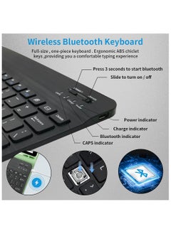 UCHUANG iPad Keyboard Case with Arabic English Bluetooth Keyboard & Wireless Mouse for iPad Air 6th 11 Inch M2 (2024) iPad Air 5th 10.9 Inch (2022)/Air 4th 10.9 Inch (2020) iPad Pro 11 inch (2022/2021/2020/2018),With Arabic keyboard stickers -Black  - Image 3
