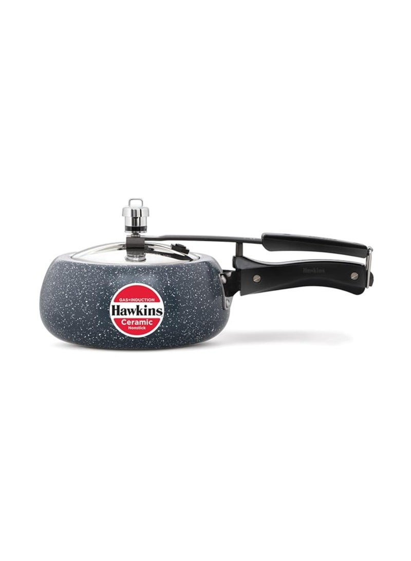 Hawkins Hawkins 2 Litre Ceramic Nonstick Pressure Cooker, Induction Inner Lid Cooker, Granite Contura shaped Cooker, Best Cooker, Blue (ICC20)  - Image 1