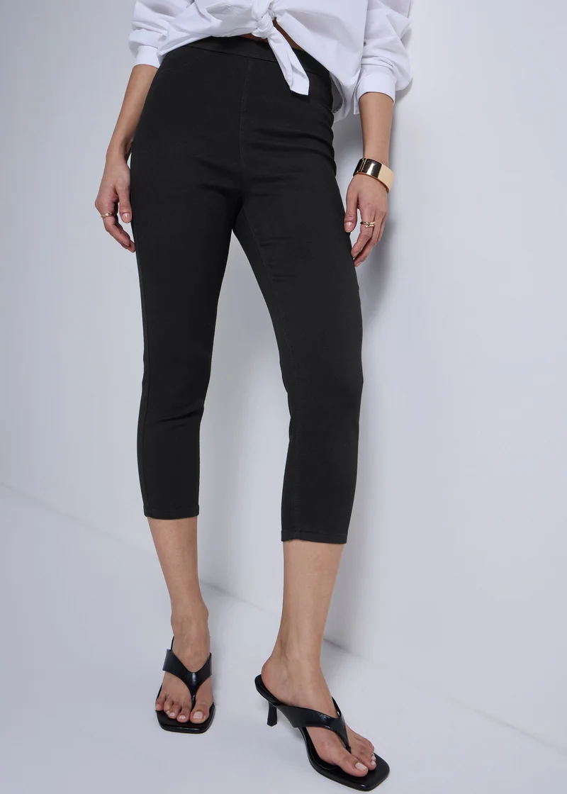 Matalan Black Black Cropped Jeggings for Women | Best Price UAE