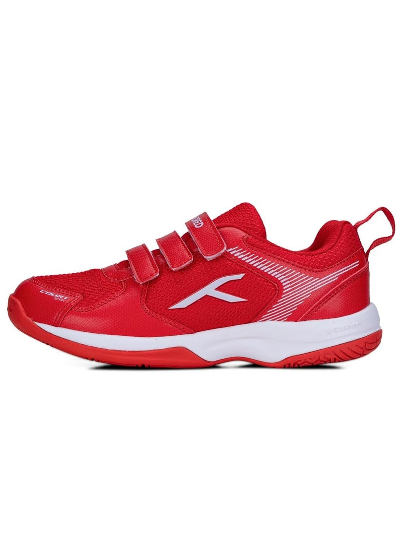 HUNDRED Court Star Non-Marking Badminton Shoes for Boys | Lightweight | X-Cushion Protection | Suitable for Indoor Tennis/Squash/Table Tennis/Basketball & Padel | Lace Up | Durable and Comfort - Image 1