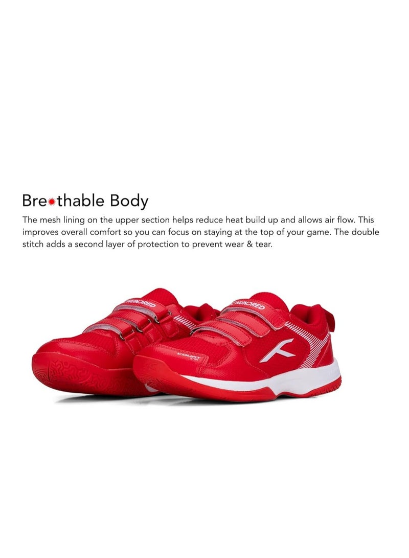 HUNDRED Court Star Non-Marking Badminton Shoes for Boys | Lightweight | X-Cushion Protection | Suitable for Indoor Tennis/Squash/Table Tennis/Basketball & Padel | Lace Up | Durable and Comfort - Image 3
