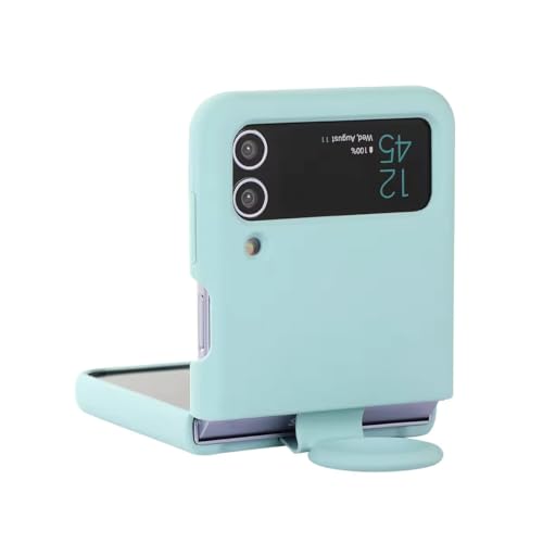Valente Premium Silicone Case Cover with Ring for Galaxy Z Flip 4 (Sea Green) - Image 3