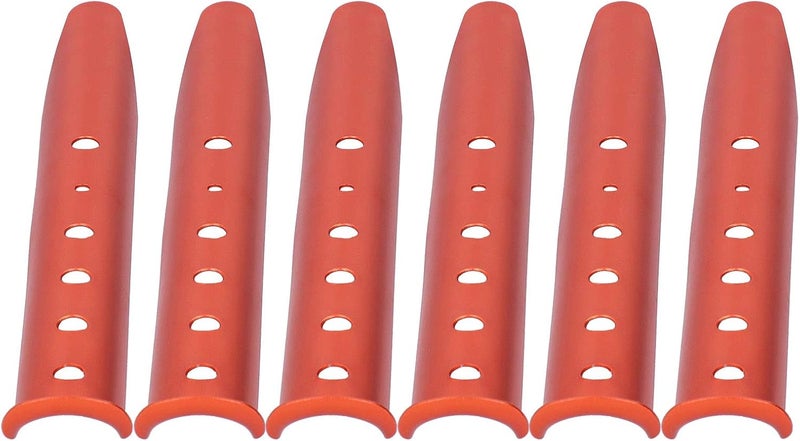 Zudoo 6pcs Tent Stakes, U‑Shaped Heavy Duty Aluminum Tent Pegs, 12'' Ground Metal Lengthen Spikes for Outdoor Camping/Canopy/Hammocks/Backpacking, Beach Sand Peg Camping Stakes, Orange - Image 2