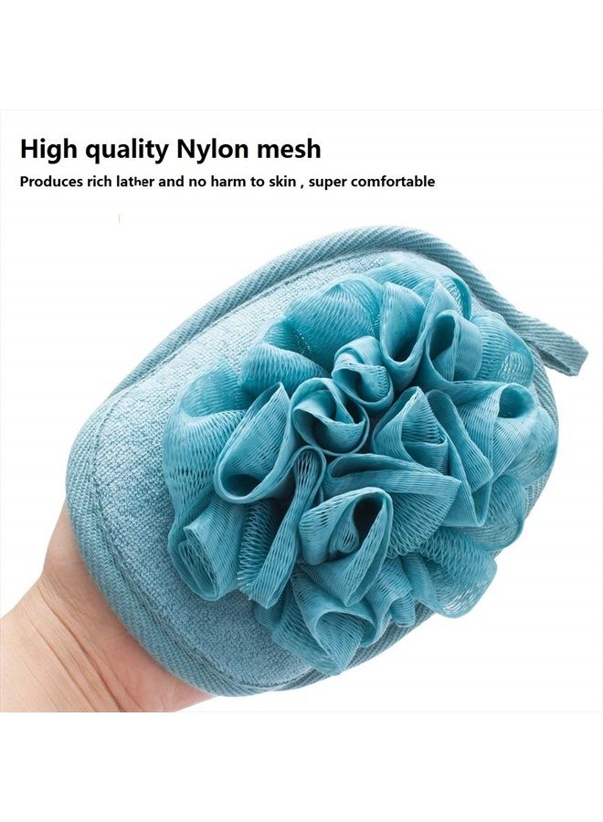 Amariver 3 Pack Bath Loofah Body Sponge Brushes Pouf Bath Mesh Brush Bath Shower Glove with Flower Bath Ball - Image 4