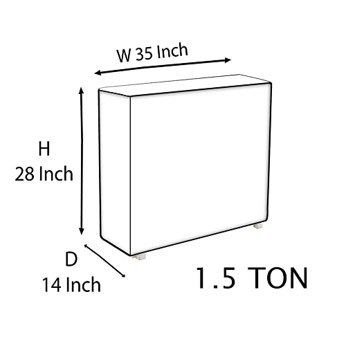 MW PRINTS Split Ac Cover With Indoor and Outdoor Unit for 1.5 Ton Capacity Water Resistance & DustProof (Floral Grey) - Image 5