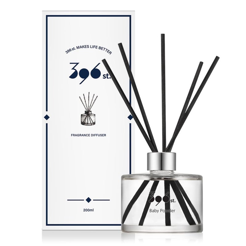 396 st. Reed Diffuser, Baby Powder, 200ml(6.7oz) / Reed Diffuser Sets, Home Fragrance, Scented Oils, Home & Bathroom DÃ©cor - Image 1