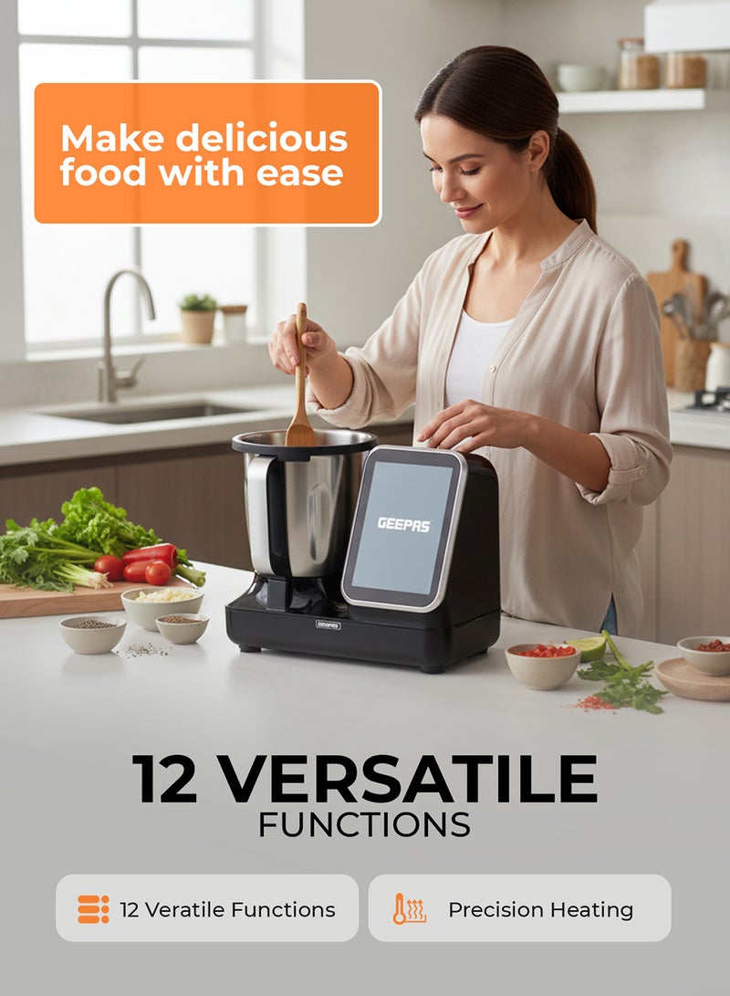 GEEPAS Smart Multi Cooker 12 Versatile Functions 5 L 1000 W GSMC35059 BLACK - Image 2