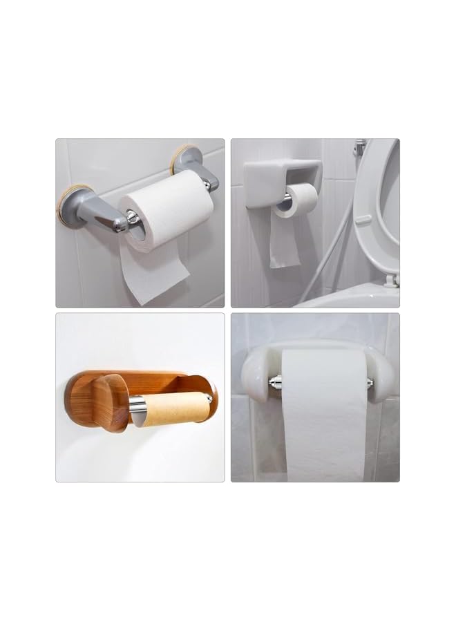 S-TOP 2Pcs Toilet Tissue Roller, Tissue Roll Holder for Bathroom, Toilet Paper Roll Holder with Groove for Toilet Paper Holder - Image 3