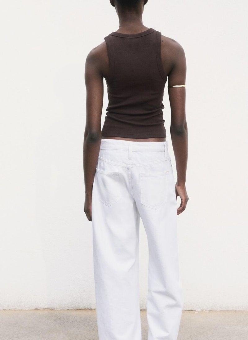 MANGO Ribbed lyocell -Blend Top  - Image 2