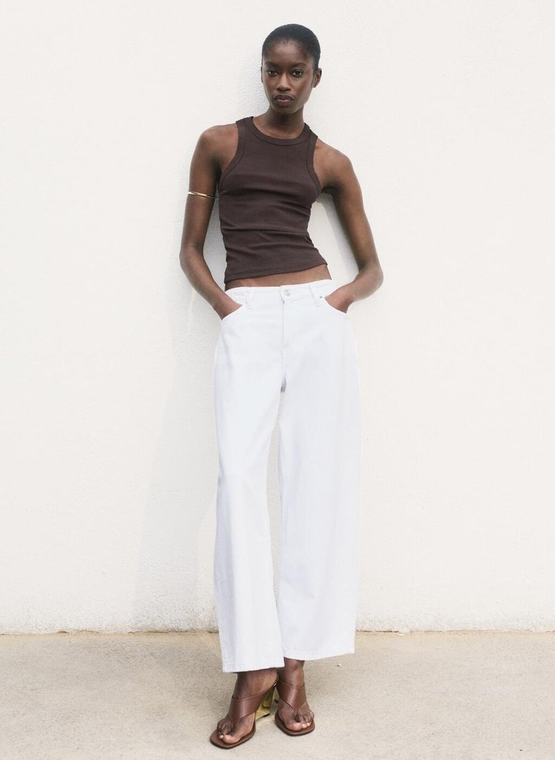 MANGO Ribbed lyocell -Blend Top  - Image 5