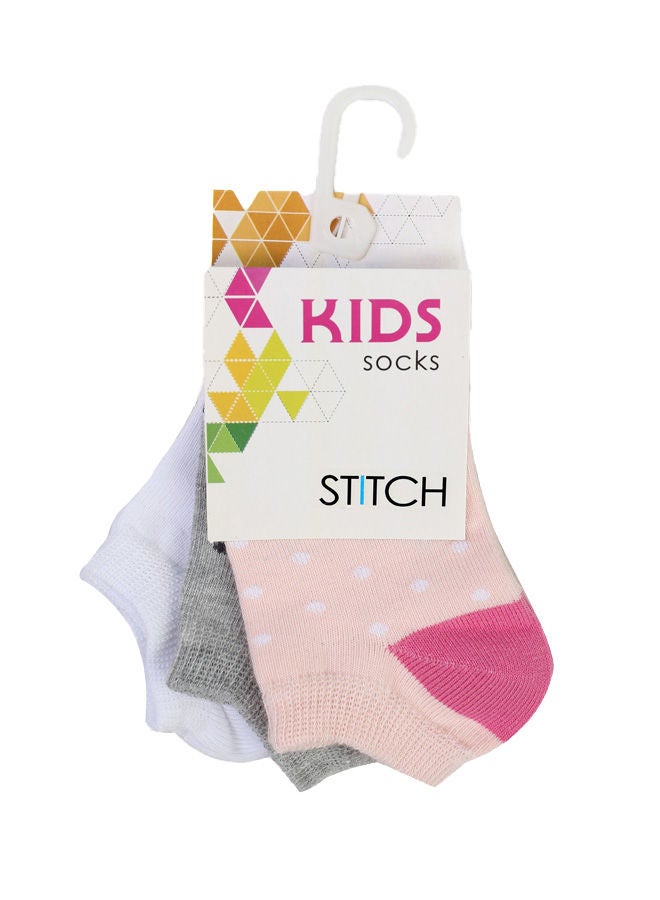STITCH Girls Pack of 3 Lycra Ankle Casual Socks - Image 2