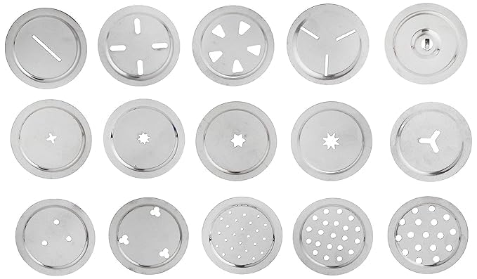 Saleberate Stainless Steel Kitchen Press for Noodles Murukku Namkeen and Snacks Manual Sancha Sev Chakli Gathiya Sevaiya Maker Silver Kitchen Tool  - Image 4