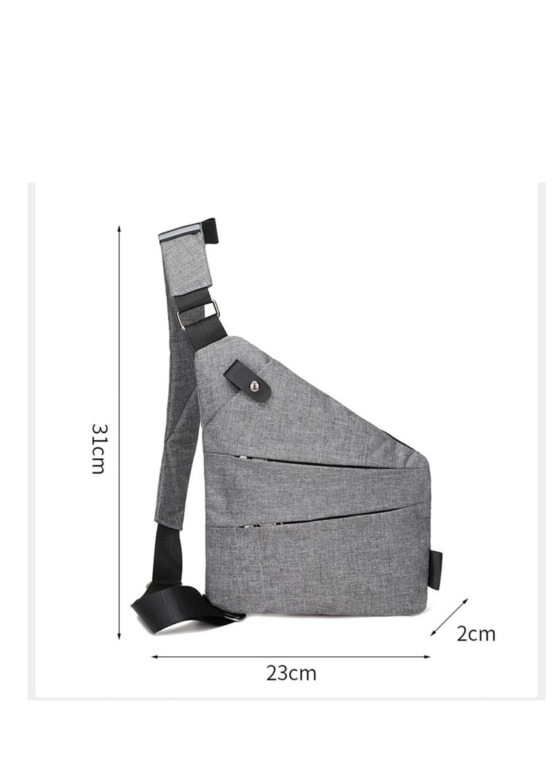 Cool Baby 2023 New Personal Flex Bag - Fashion Anti-thief Slim Sling Bag, Personal Shoulder Pocket Bag,Side Crossbody Backpack for Outdoor(B-GREY,LEFT)  - Image 2