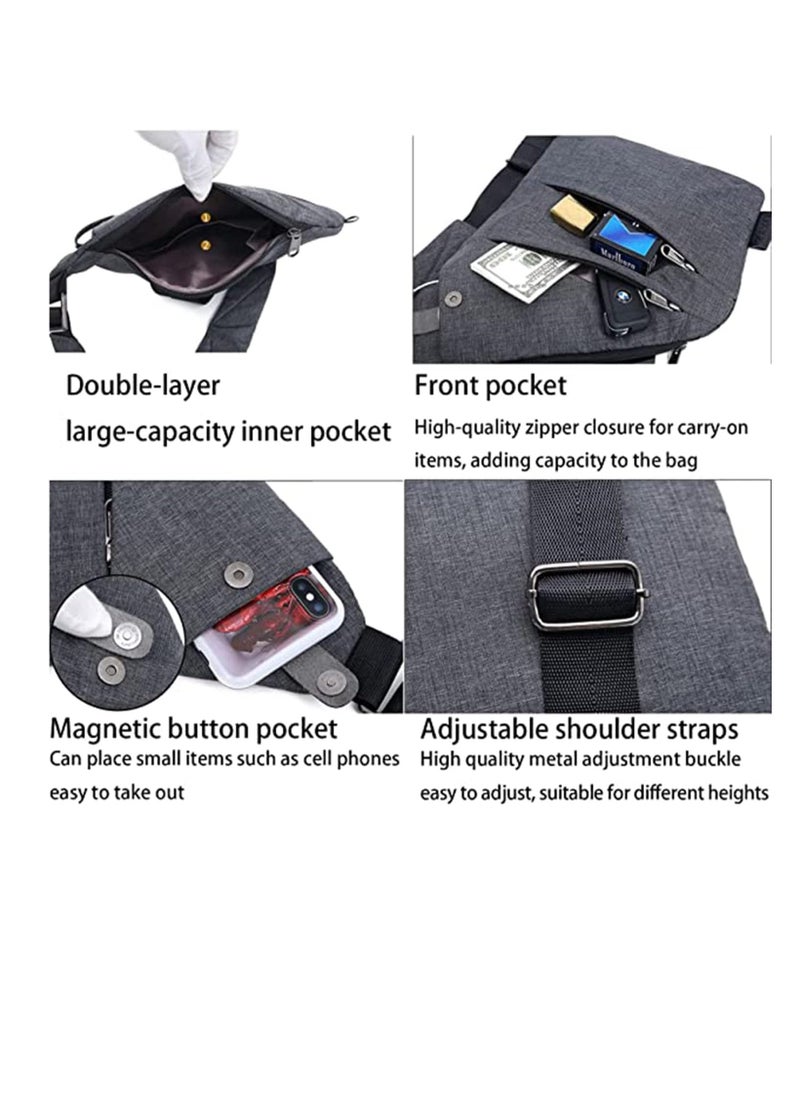 Cool Baby 2023 New Personal Flex Bag - Fashion Anti-thief Slim Sling Bag, Personal Shoulder Pocket Bag,Side Crossbody Backpack for Outdoor(B-GREY,LEFT)  - Image 5