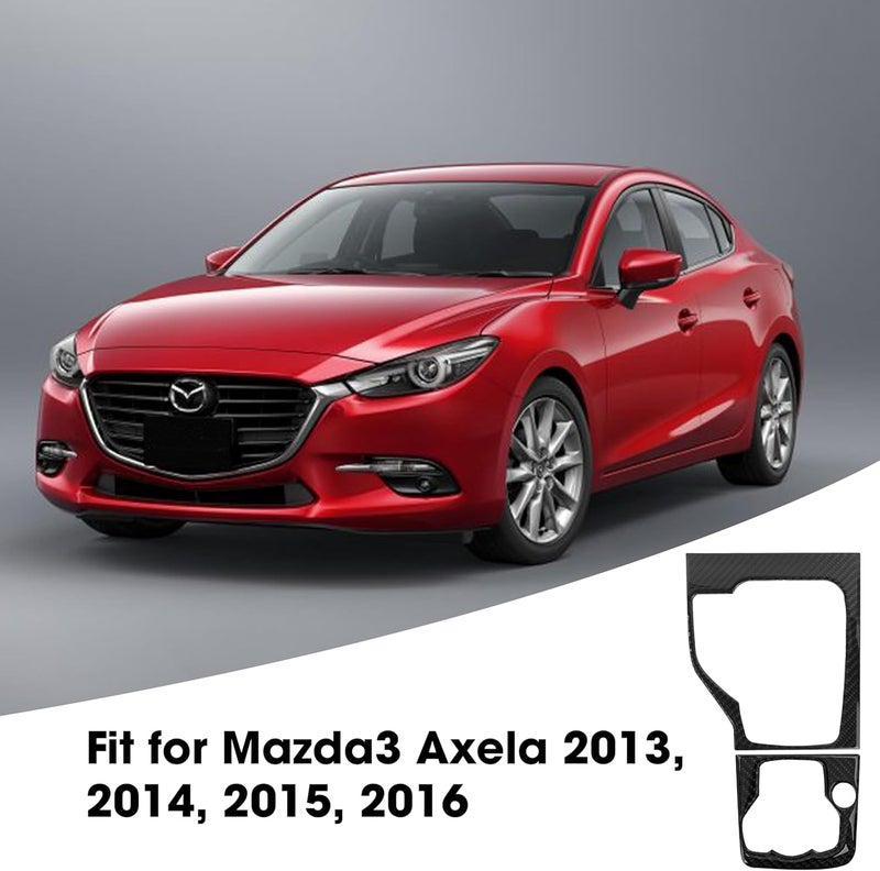 BuleVina Carbon Fiber Gear Shift Panel Cover for Mazda 3 - Image 4