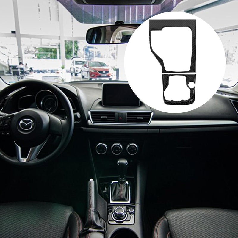 BuleVina Carbon Fiber Gear Shift Panel Cover for Mazda 3 - Image 5