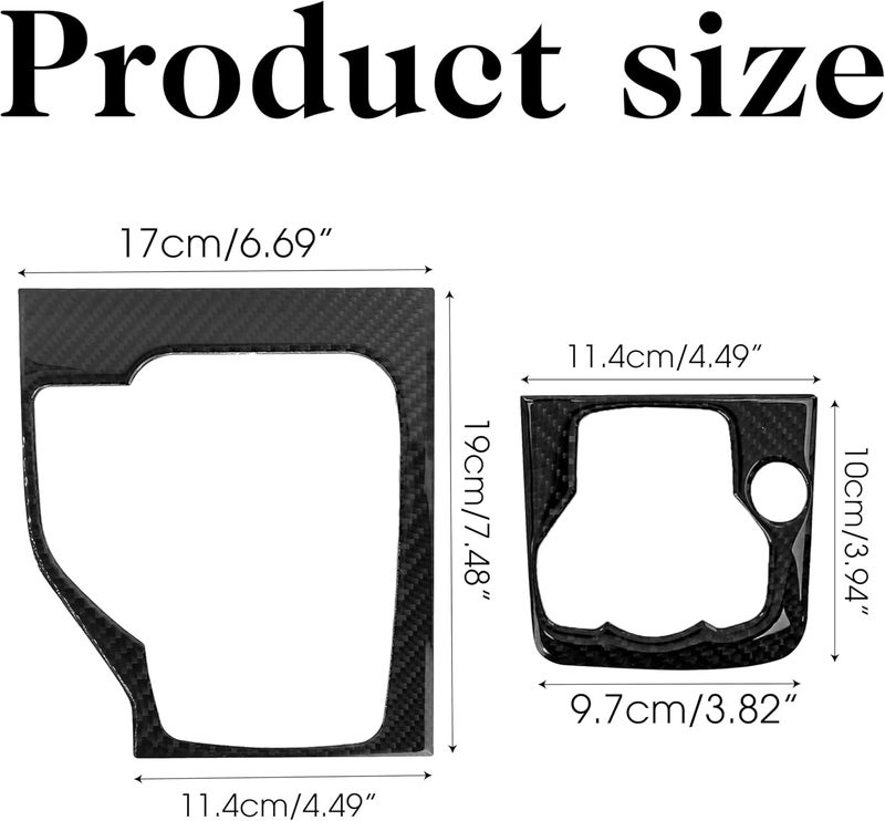 BuleVina Carbon Fiber Gear Shift Panel Cover for Mazda 3 - Image 2