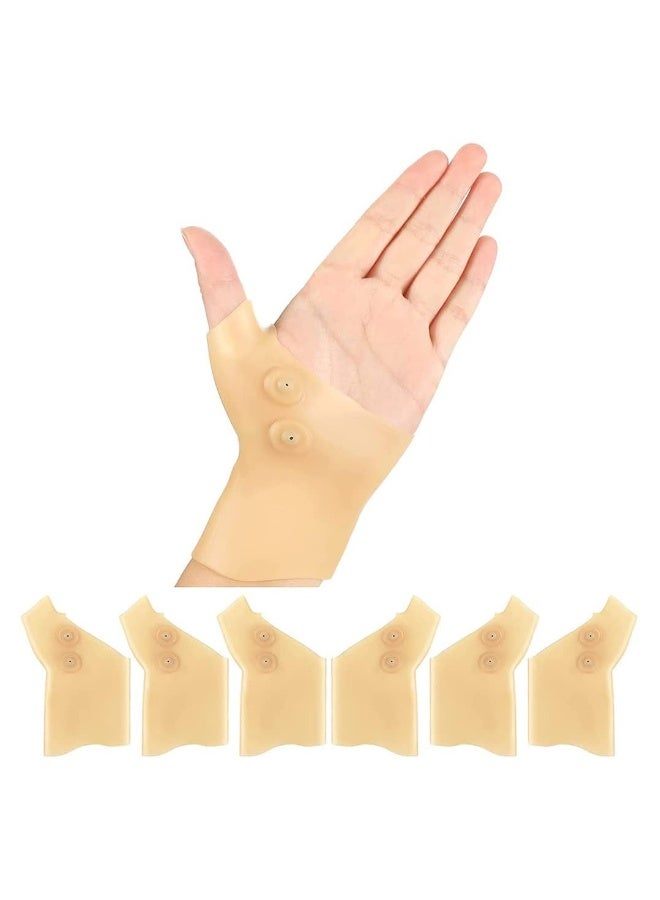 Generic Thumb Braces, 6 Pieces Thumb Spica Splint Gel Wrist Support Braces Waterproof Magnetic Wrist Brace Arthritis Thumb Silicone Glove Protector Elastic Wrist Sleeves  - Image 1
